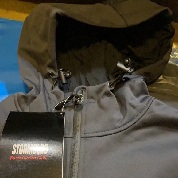 Two Hooded Size Large Titanium (Smokey Blue) Gorpcore Jackets - Picture 2 of 9